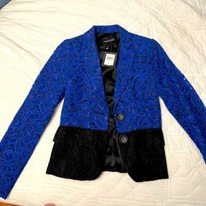 Nanette Lepore blue/black lace blazer